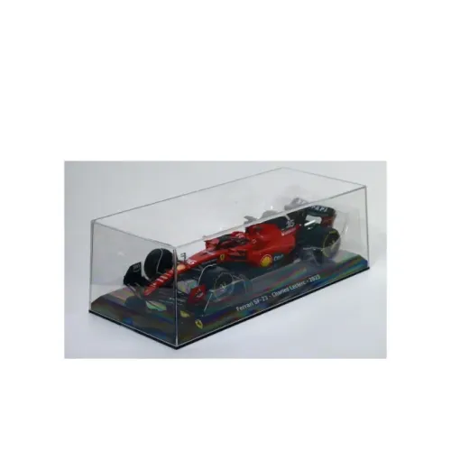 Ferrari SF-23 escala 1/24 com acrílico e piloto no cockpit