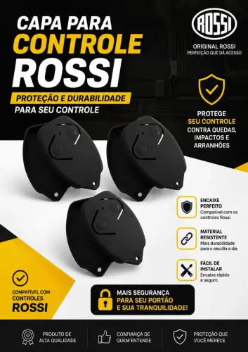 Capa para controle de portão eletrônico Rossi