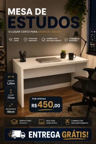 Escrivaninha de mdf 1,20