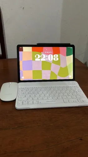 Tab S6 Lite Versão 2024 completo + S pen, teclado, mouse e capa.