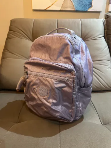 Mochila Kipling Roxo Metálico