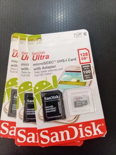 Cartão de Memória Micro SD 128GB SanDisk Ultra Classe 10 Original 