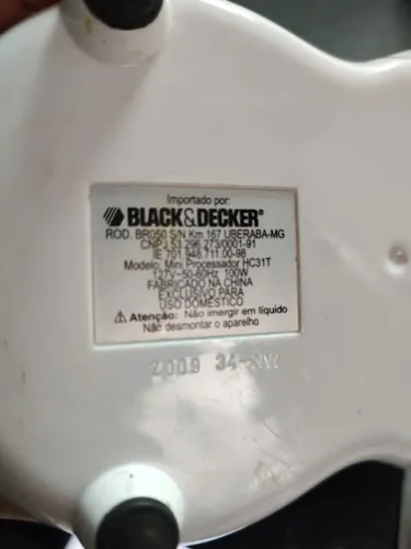 Mini processador HC31 Black & Decker. Funcionando, na caixa original, 120v