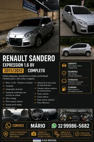 Renault Sandero Expression Hi-flex 1.6 8V 5P 2012