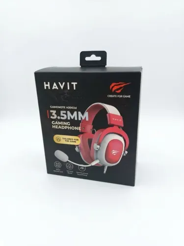 Headset Gamer Havit H2002D Vermelho/Branco - Perfeito p/ FPS ?
