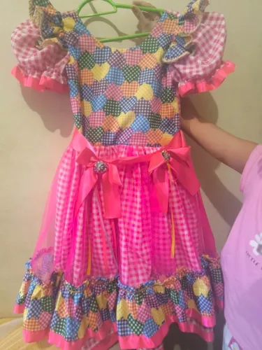 Vestido caipira infantil - 8 anos