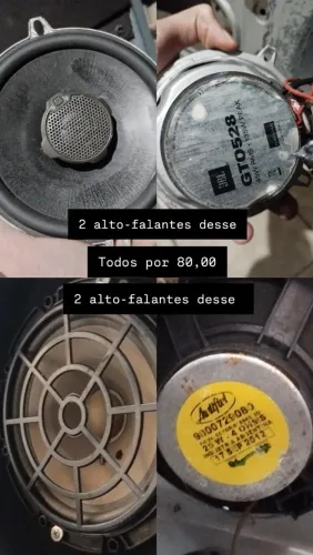 2 pares de alto-falantes (4 alto-falantes no total)
