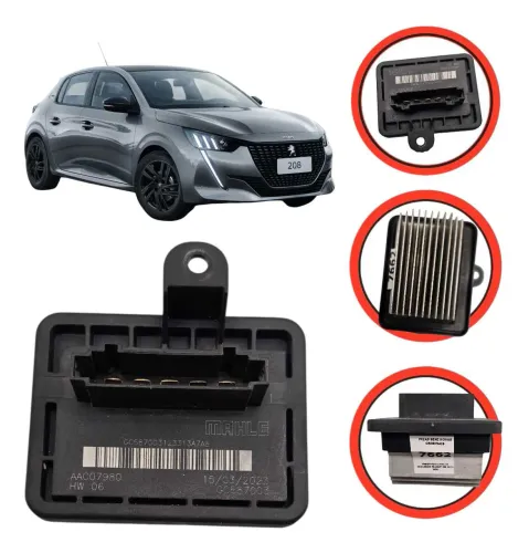 Resistencia Caixa Ar Peugeot 208 2021 A 2025 Preto peça origina retirada