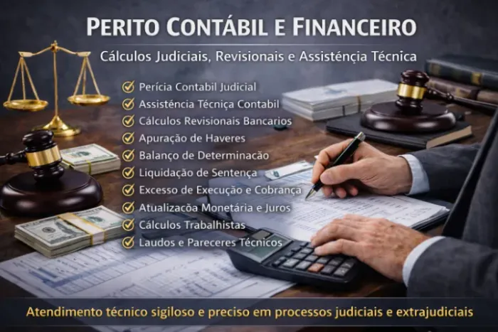 Perito Contábil e Financeiro | Cálculos Judiciais, Revisionais e Assistência Técnica