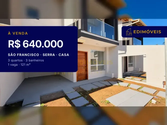 São Francisco: Casa Duplex 3 quartos com quintal e garagem coberta, venha conhecer!