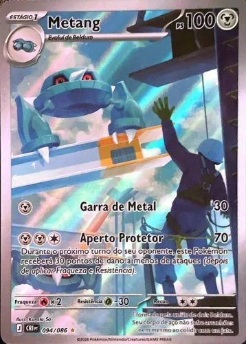 Carta Pokémon TCG Metang 094/086 Ilustração Rara Caos Ascendente