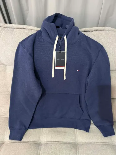 Moletom TOMMY HILFIGER Fleece Azul ORIGINAL (G) com Nota Fiscal Barbada Novo