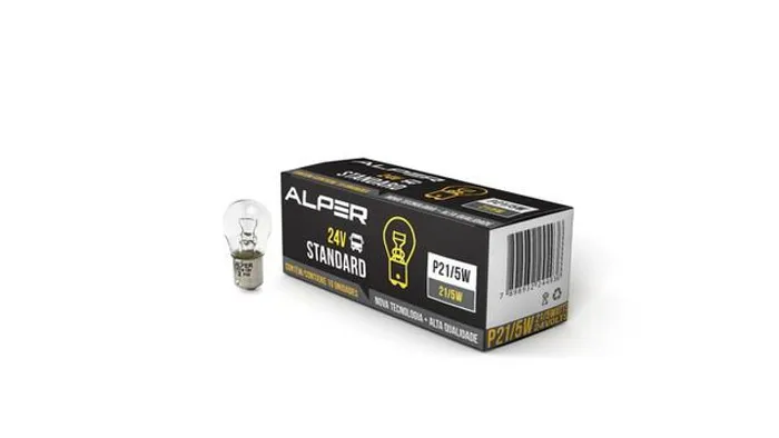 Lâmpada Farol P21/5W 24v Halógena Original Unidade Alper