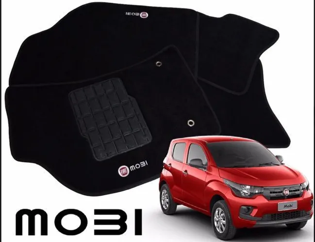 Jogo De Tapete Fiat Mobi Em Carpete Personalizado Bordado