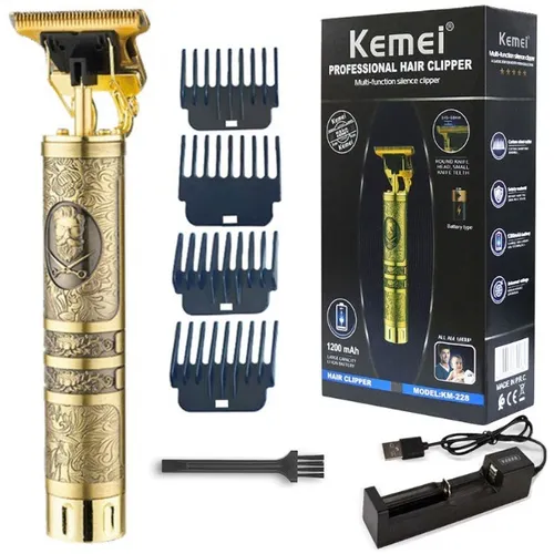 Maquina Acabamento Barba Cabelereiro Kemei Km 228 Bivolt