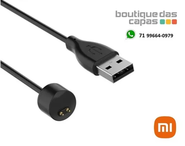 Cabo Carregador Mi Band 5 E 6 m5 m6  Relógio Xiaomi Pulseira Usb