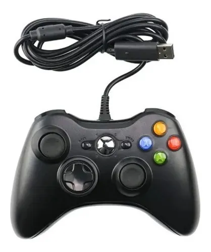 Controle xbox 360 com fio usb para computador pc