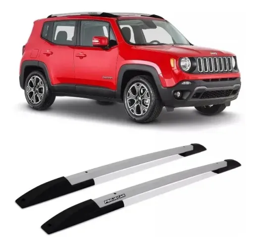 Longarina Teto Renegade 2015 à 2020 Projecar Jeep - Prata