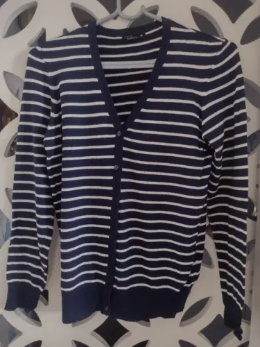 Cardigans, usados, com listas