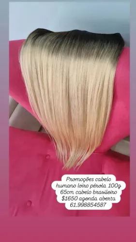 Promoções cabelo humano loiros  e mesclado  castanho 