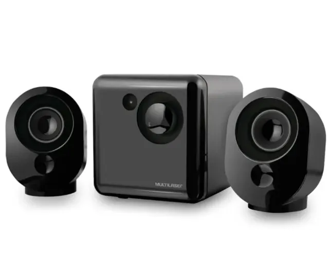 Caixa de Som 2.1 15w Rms Subwoofer Usb Preto Grafite Nova Lacrada