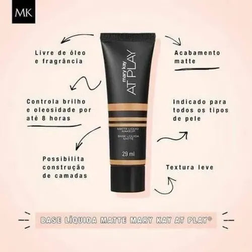 Base Atplay Mary Kay todos os tons disponíveis PROMOÇÃO