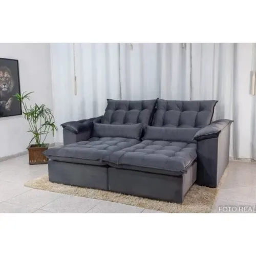 Sofá Retrátil Reclinável 2.30m Ipanema Molas Bonnel rf43