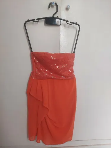 Vestido festa tomara que caia Aquamar tam P