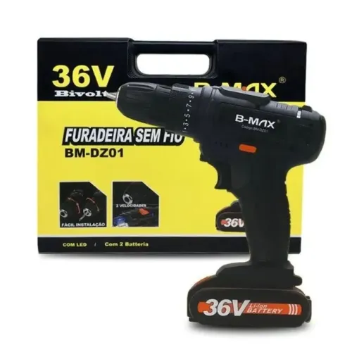(NOVO) Furadeira Sem Fio B-Max BM-DZ01