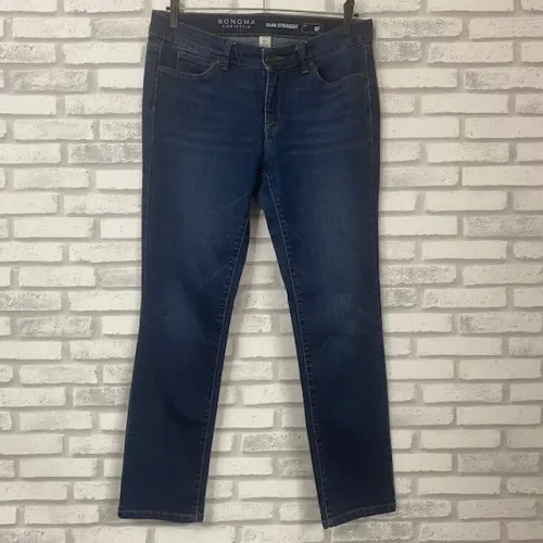 Calça Jeans Feminina Sonoma Slim Straight Tamanho 42