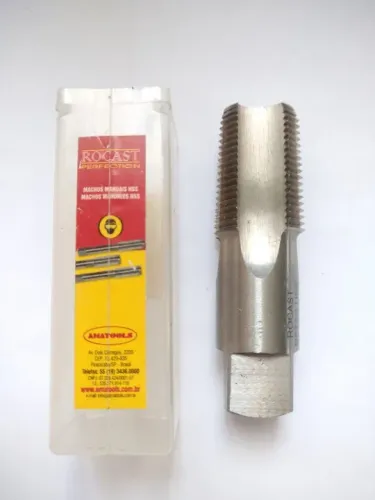Jogo de macho manual npt aço rápido hss 3/4"