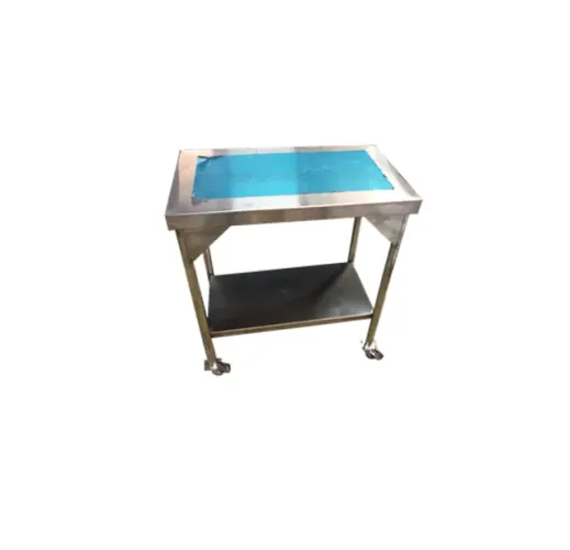 Bancada em aço inox 110x60x90alt com prateleira inferior lisa