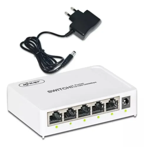 Hub Switch De Rede Com 5 Portas 10/100 Mbps Knup - Kp-e05a