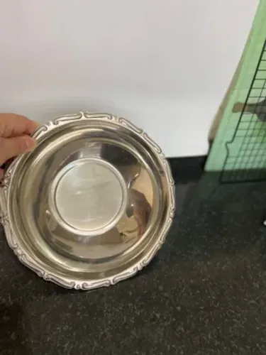 Baixela redonda, inox, nova, 9cm