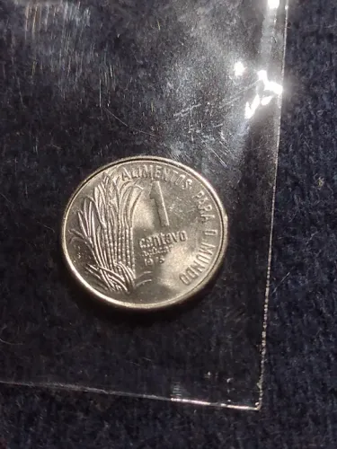 Moedas de 1 centavo de 1975