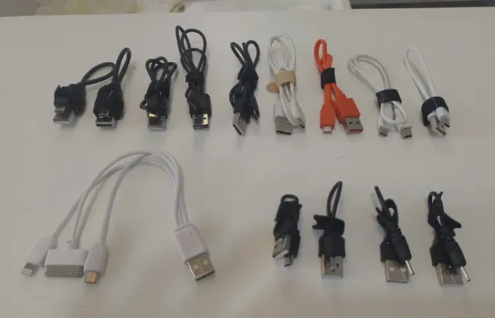 Lote de cabo USB, Mini USB, Lightning, Carregamento, Dados