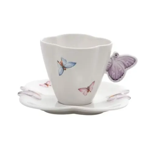 Xícaras de Borboleta café