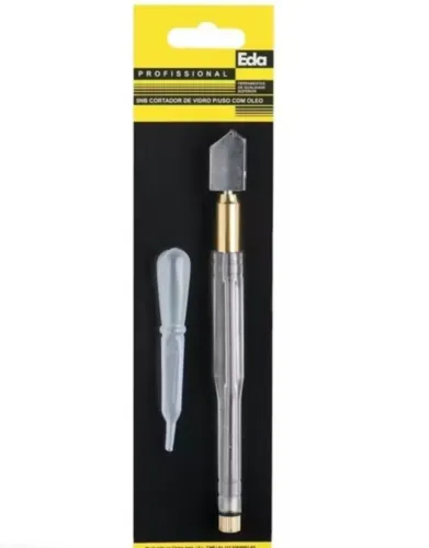 Cortador de Vidro e Espelho 6 mm Manual a Óleo com Reservatório e bisnaga