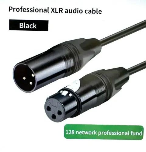 Cabo xlr preto profissional importado  -macho e femea-  5m