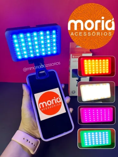 Mini Led  Rgb Recarregável Para Câmera Tablet Celular Suave Luz , Mini Portátil Bolso
