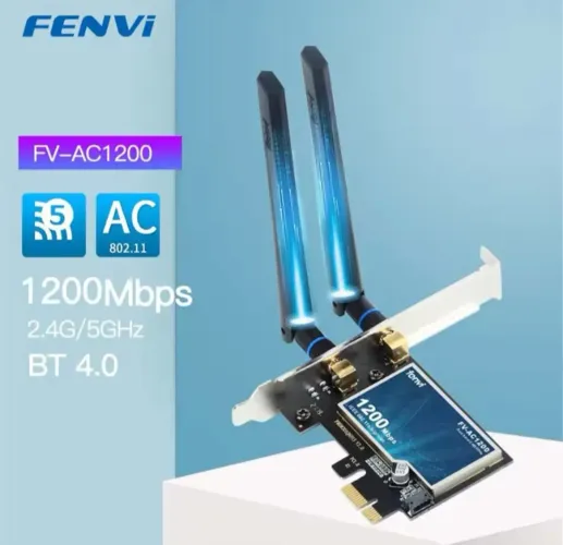 Adaptador Wi-Fi e Bluetooth Fenvi FV-AC1200 1200Mbps