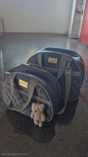 Kit Bolsa Maternidade Azul Bebê com Ursinho