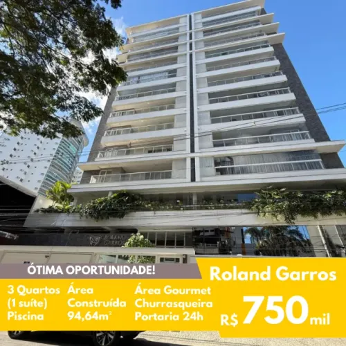 FIT - Venda - Apto. Roland Garros - 3 Quartos (1 suíte) - 94,64m²