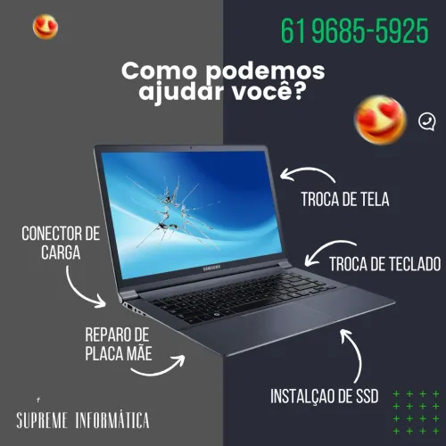 Troca de tela notebook (TODAS MARCAS E MODELOS)
