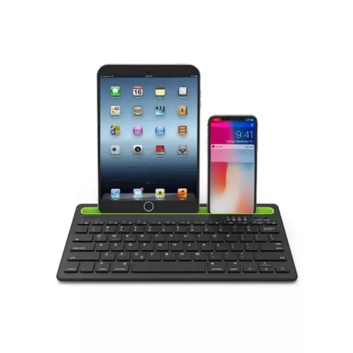 Teclado Bluetooth recarregável multifuncional Android Ios e windows