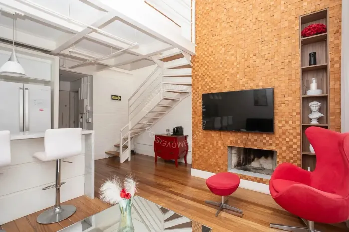 Apartamento Duplex mobiliado para alugar no Moinhos de Vento com 1 quarto (1 suíte)