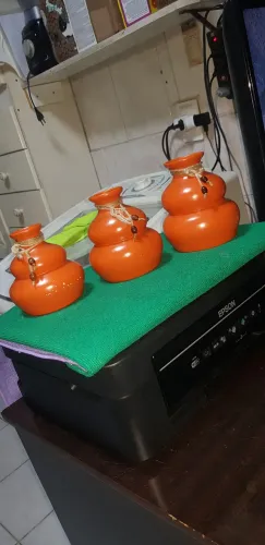 Conjunto de Vasos Decorativos Artesanais