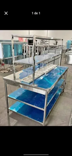 Mesa de montagem de lanche com pista aquecida 