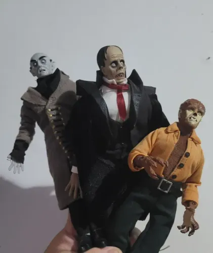 bonecos Mego clothed nosferatu lobisomem fantasma opera filme terror universal monstro
