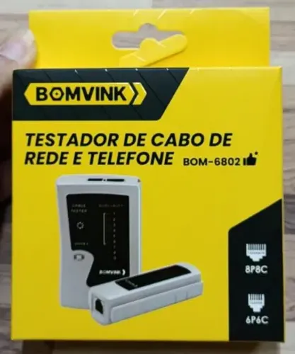 Testador de Cabo de Rede e Telefonia Bomvink BOM-6802